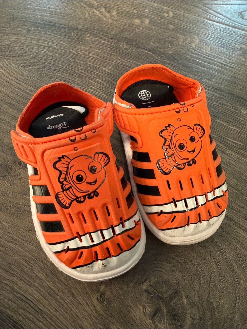 Disney Adidas Kids' Orange Finding Nemo Shoes Size 5K